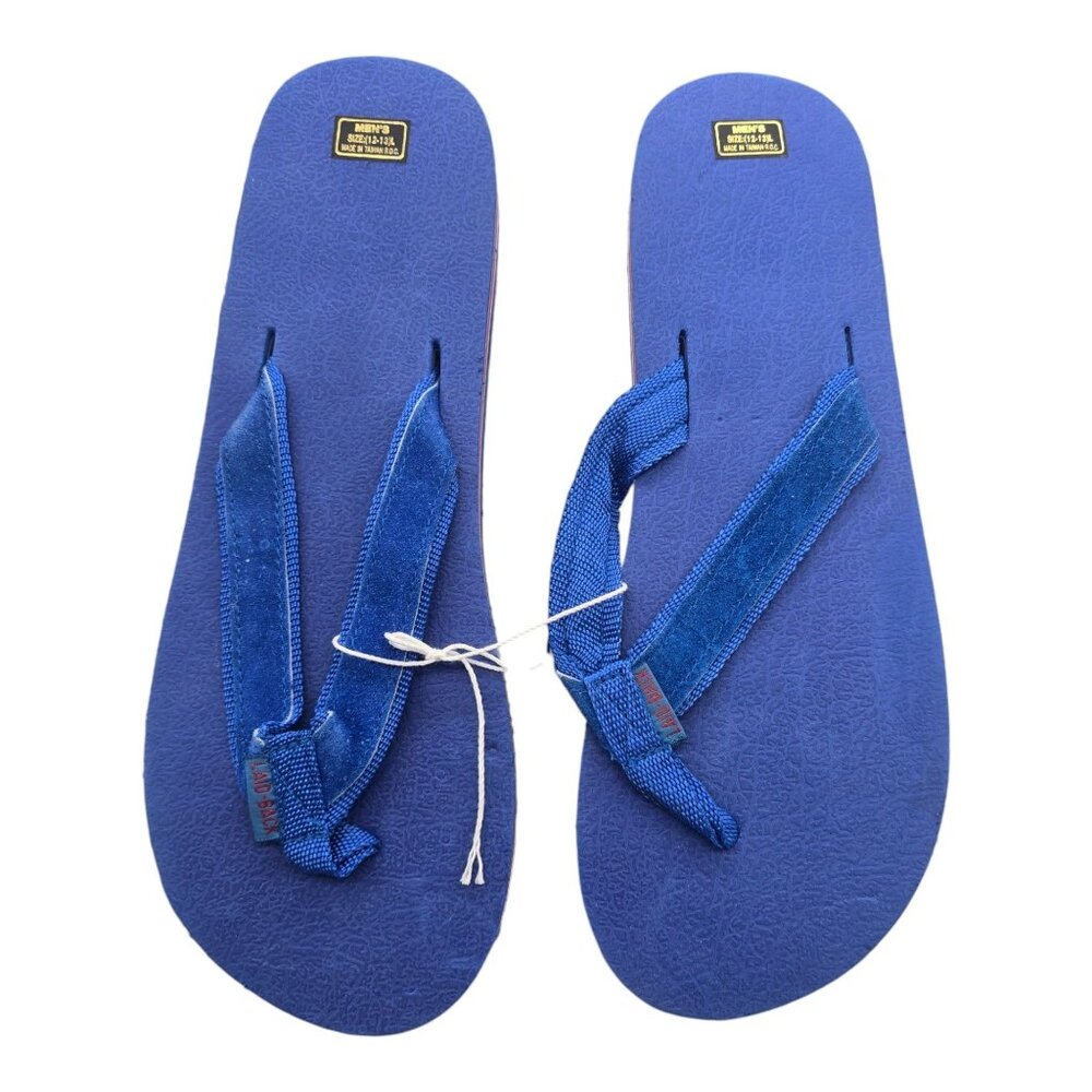 Vtg Mens Laid-Back Golf Flip Flops Sandals Cleats Size Large 12-13 Red Blue NEW